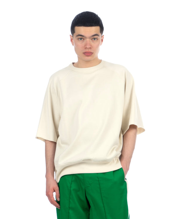 Haversack | Raglan Sleeve Cut-Off Sweater Off Beige - Concrete