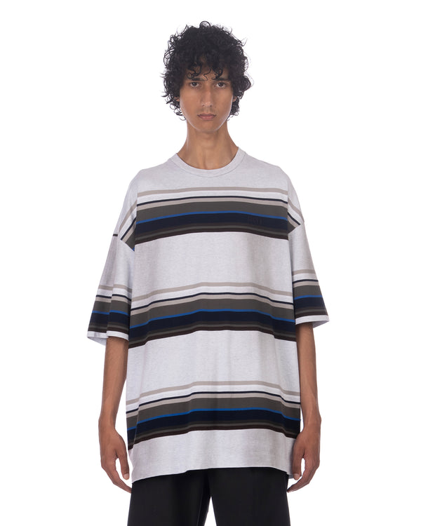 juun.j | 7 Block Stripe Overfit T-Shirt Grey - Concrete