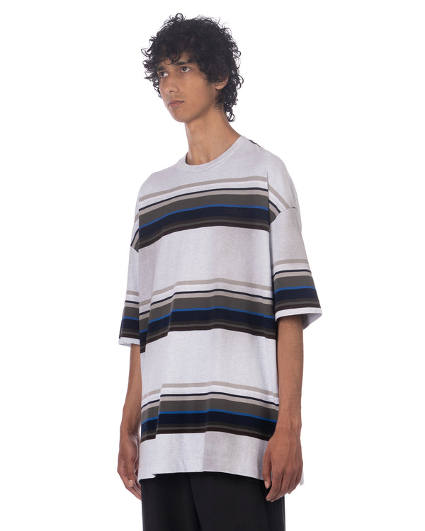 juun.j | 7 Block Stripe Overfit T-Shirt Grey - Concrete