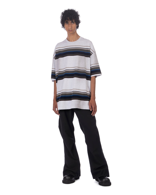 juun.j | Bootcut Adjustable Snap-Tab Pants Wool Black - Concrete