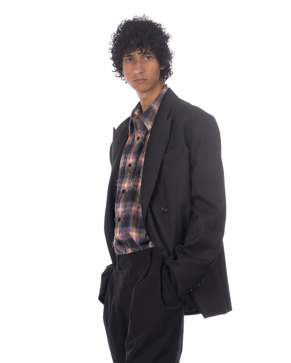juun.j | Signature Wool Suit Jacket Black - Concrete