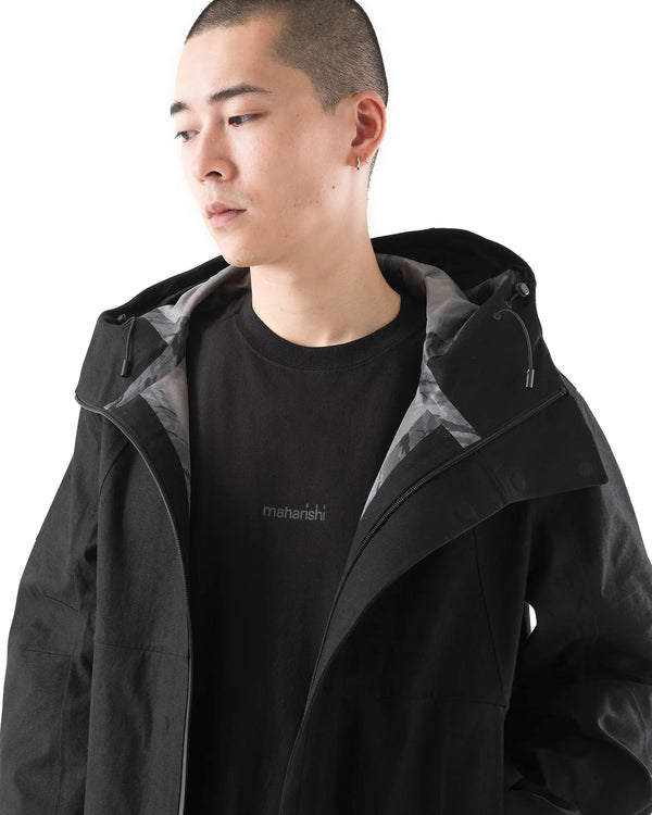 maharishi | Waterproof 3L Asym Storm Parka Black - Concrete