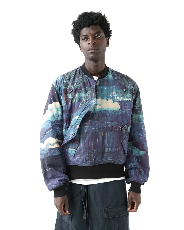 maharishi | Boro Crane Monk MA1 Jacket Indigo - Concrete