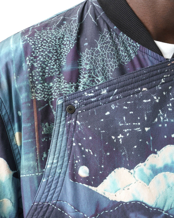 maharishi | Boro Crane Monk MA1 Jacket Indigo - Concrete