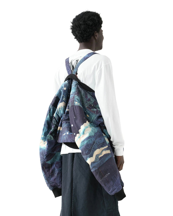 maharishi | Boro Crane Monk MA1 Jacket Indigo - Concrete