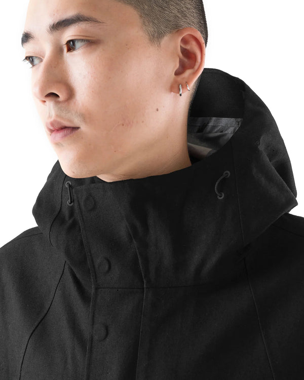 maharishi | Waterproof 3L Asym Storm Parka Black - Concrete