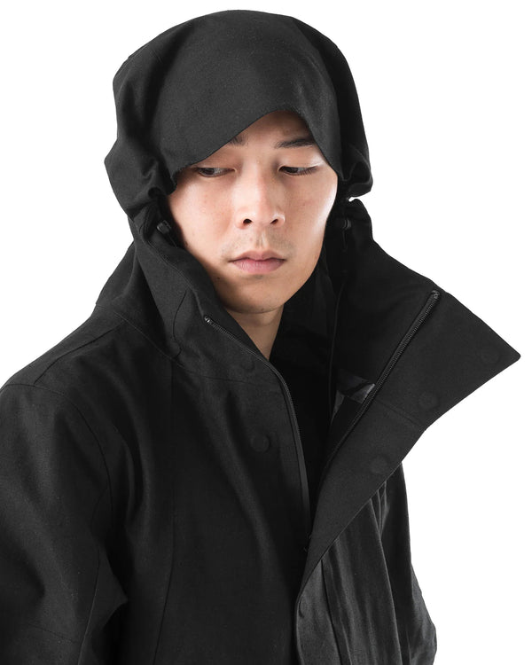 maharishi | Waterproof 3L Asym Storm Parka Black - Concrete