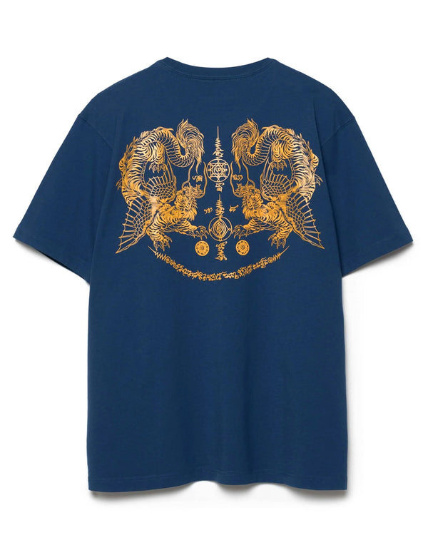 maharishi | 1489 Muay Thai Tiger Dragon T-Shirt Navy - Concrete