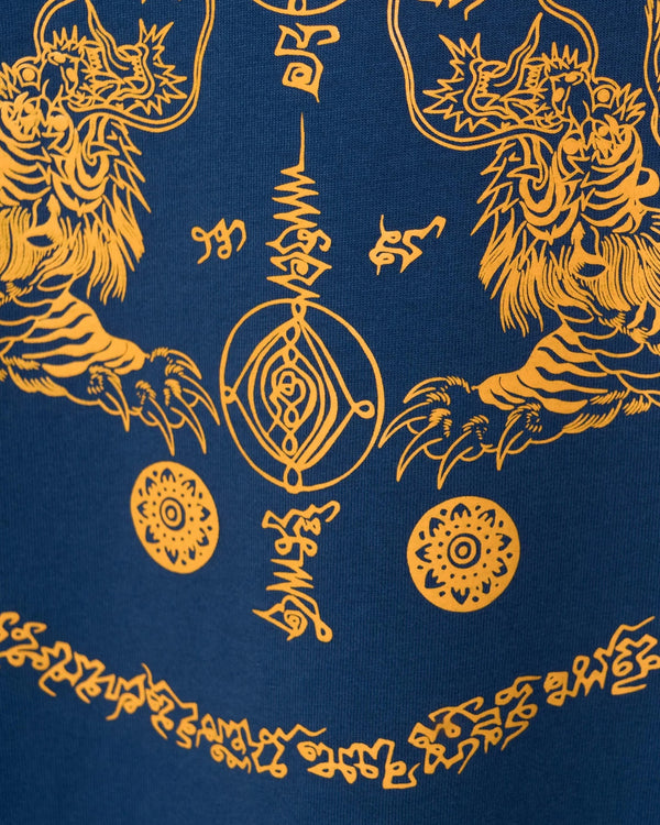 maharishi | 1489 Muay Thai Tiger Dragon T-Shirt Navy - Concrete