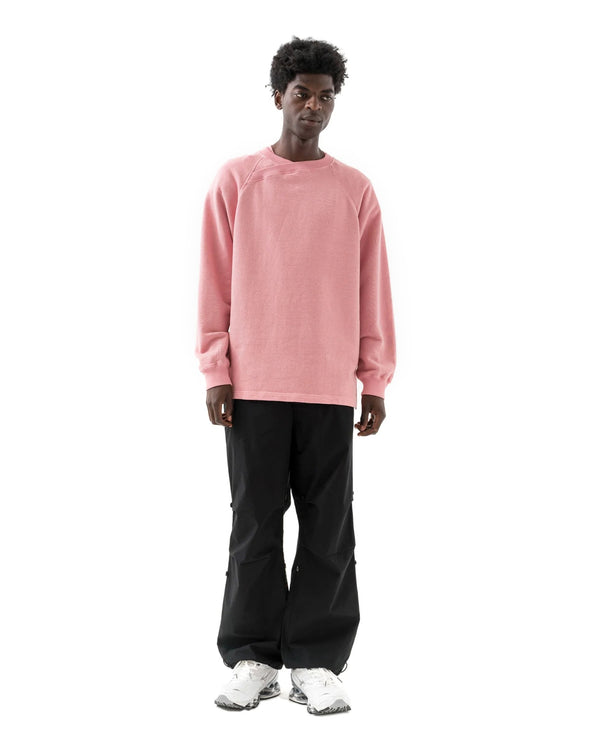 maharishi | 6002 Asym Monk Crew Sweat Pink - Concrete