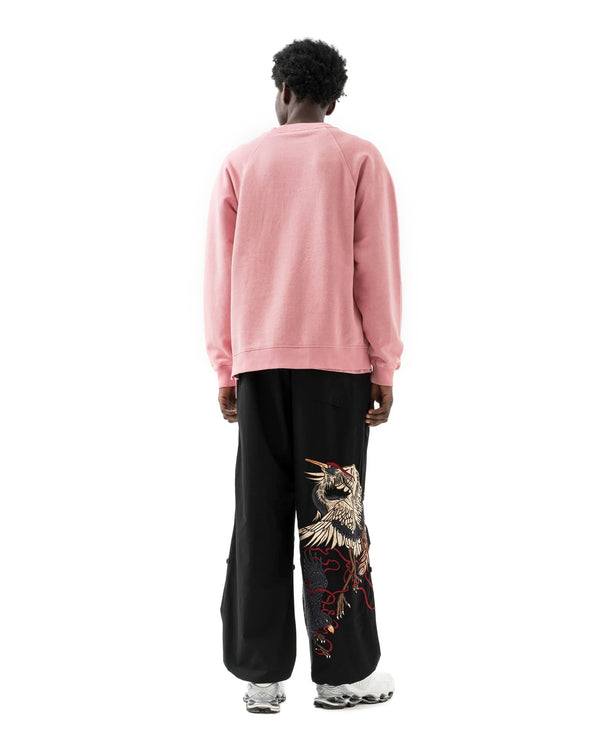 maharishi | 6002 Asym Monk Crew Sweat Pink - Concrete