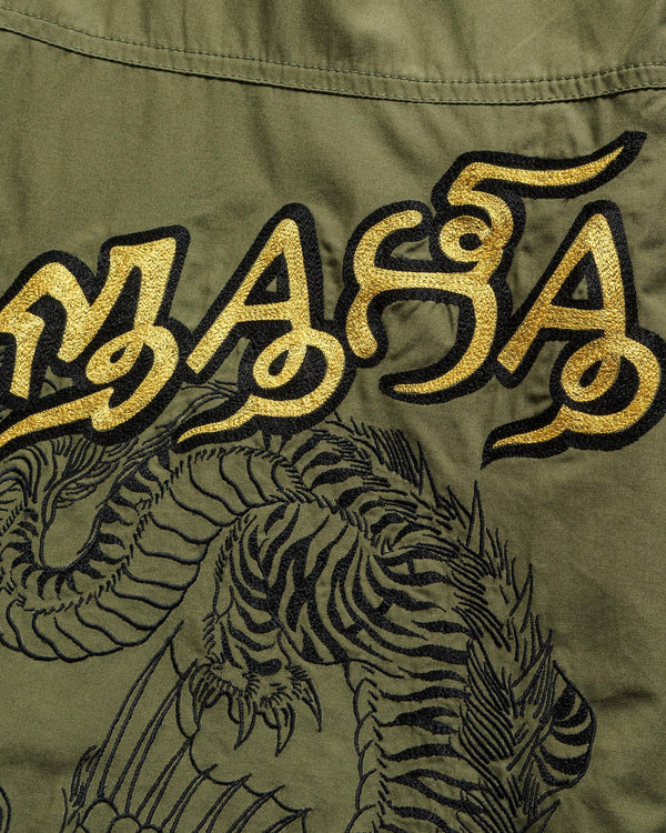 maharishi | 6092 Muay Thai Tiger Dragon Snopants Olive - Concrete
