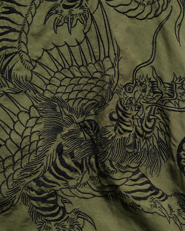maharishi | 6092 Muay Thai Tiger Dragon Snopants Olive - Concrete