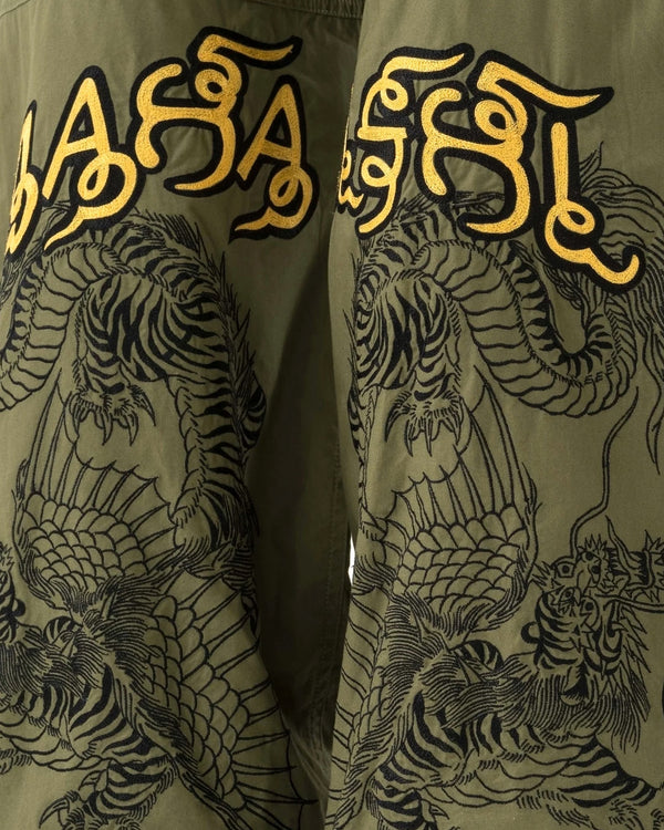 maharishi | 6092 Muay Thai Tiger Dragon Snopants Olive - Concrete