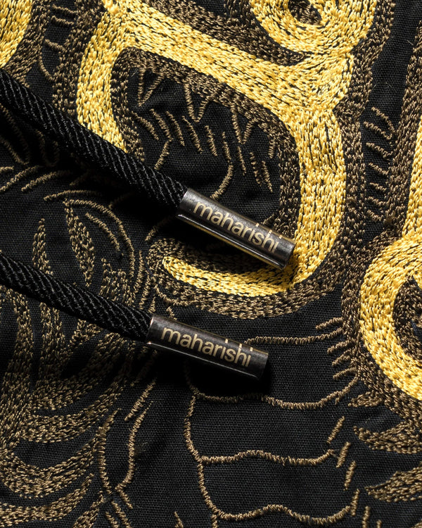 maharishi | 6093 Muay Thai Tiger Dragon Track Shorts Black - Concrete