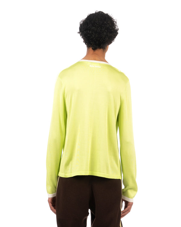 adidas | x Wales Bonner Knit T-Shirt Semi Frozen Yellow - Concrete