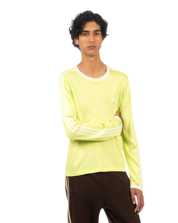 adidas | x Wales Bonner Knit T-Shirt Semi Frozen Yellow - Concrete
