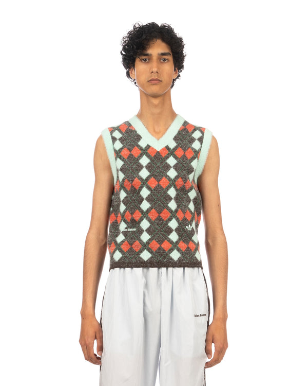 adidas | x Wales Bonner Knit Vest Clear Mint / Dark Brown - Concrete