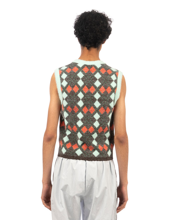 adidas | x Wales Bonner Knit Vest Clear Mint / Dark Brown - Concrete