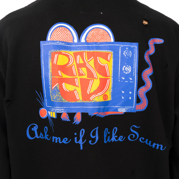 Poggy's Box | Rat TV Hoodie Black - Concrete