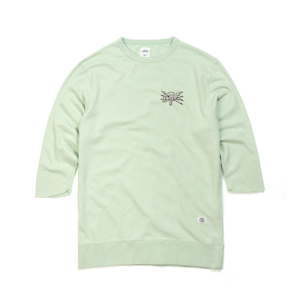Bedwin & The Heartbreakers | 'Bradbury' 7/S Crew Neck Sweat Mint - Concrete