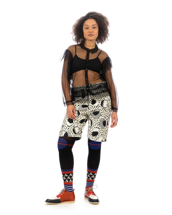 ANREALAGE | Spacesuit Tulle Blouse Black - Concrete