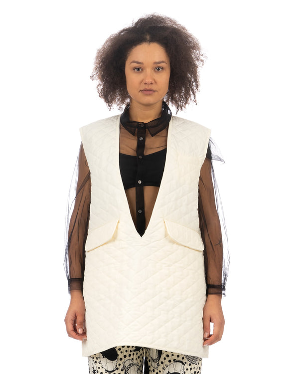 ANREALAGE | Aerogel Quilting Vest White - Concrete