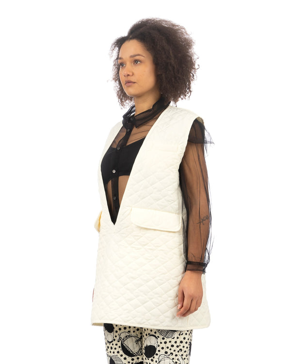ANREALAGE | Aerogel Quilting Vest White - Concrete