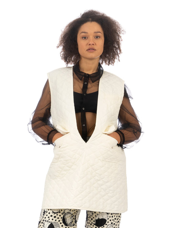 ANREALAGE | Aerogel Quilting Vest White - Concrete