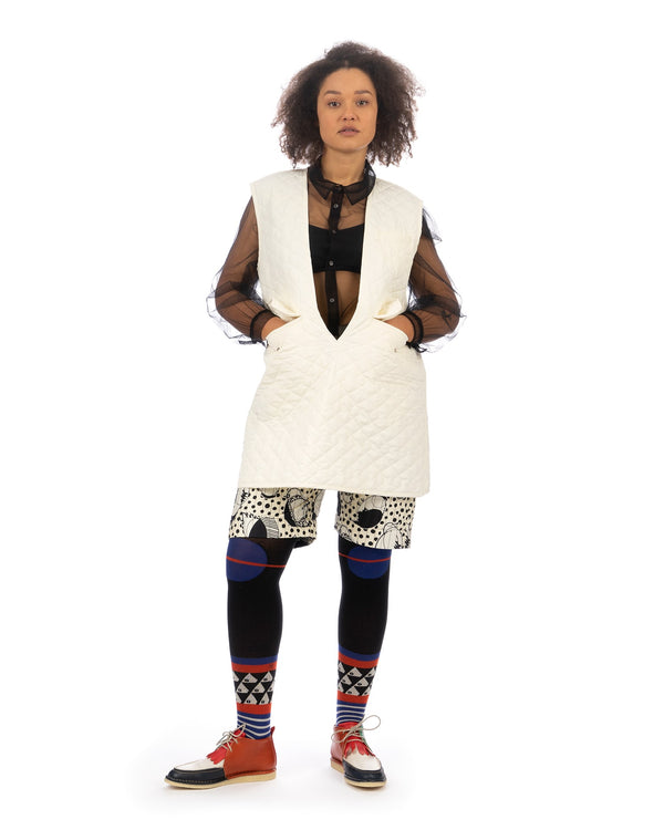 ANREALAGE | Aerogel Quilting Vest White - Concrete