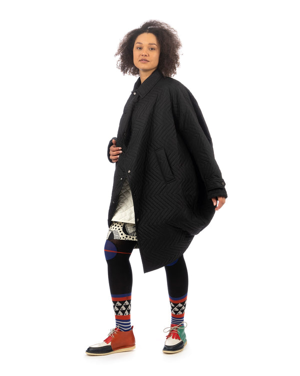 ANREALAGE | Aerogel Quilting Ball Coat Black - Concrete