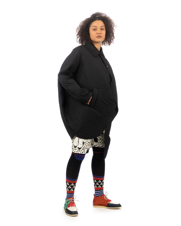 ANREALAGE | Aerogel Quilting Ball Coat Black - Concrete