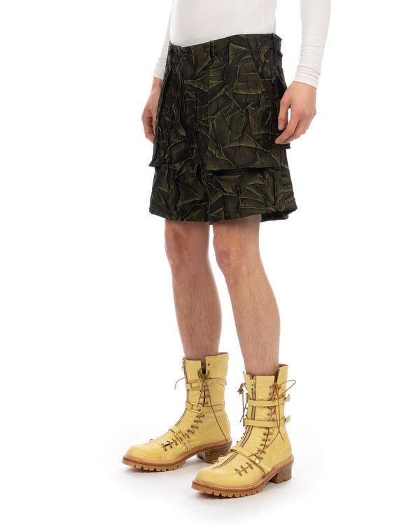 4SDesigns | Gusset Pocket Fatique Short Olive - Concrete