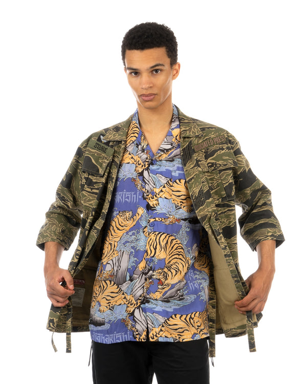 maharishi | 8090 Camo Jungle Kimono Mint Gold Tigerstripe - Concrete