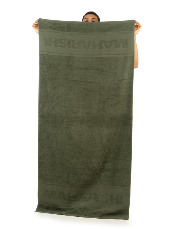 maharishi | 9363 Towel Olive 90x180cm - Concrete