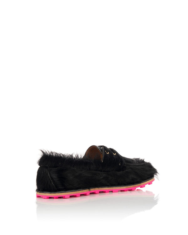 Marni | Allacciata Long Hair Shoes Black / Pink - Concrete