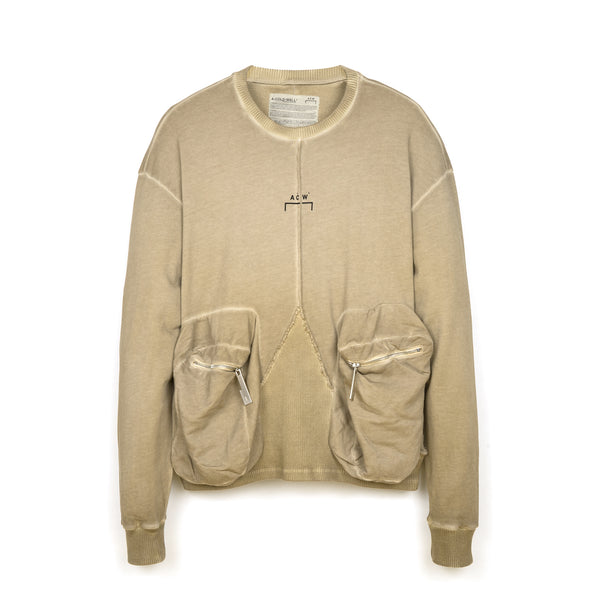 A-COLD-WALL* | Overlock Crewneck Taupe - Concrete
