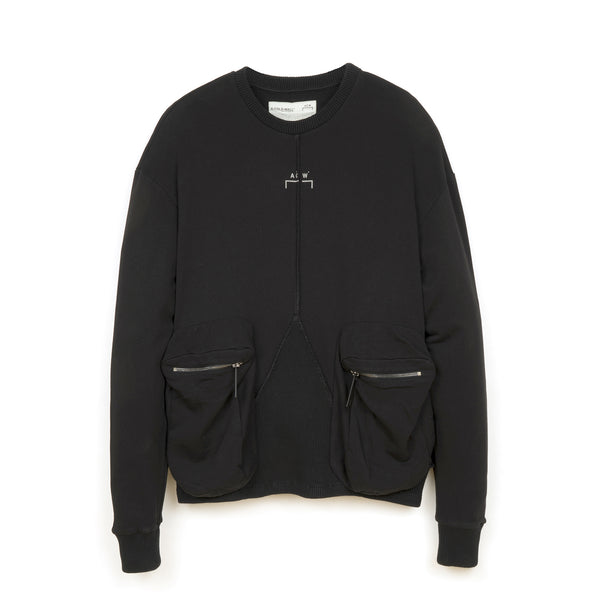 A-COLD-WALL* | Overlock Crewneck Black - Concrete