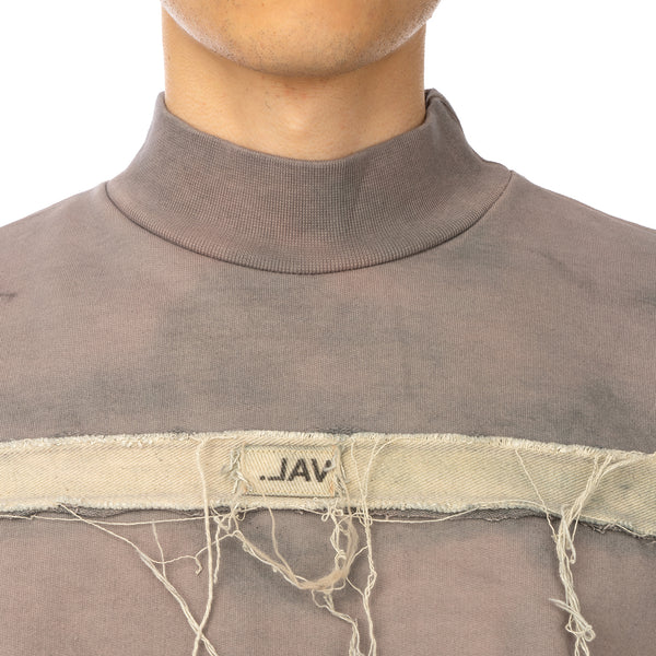Val Kristopher | Raw Strip Mockneck Dusty Pink - Concrete