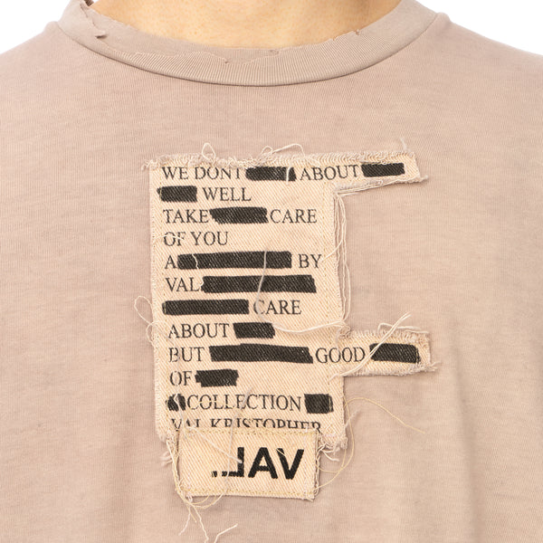 Val Kristopher | Book Page T-Shirt Dusty Pink - Concrete