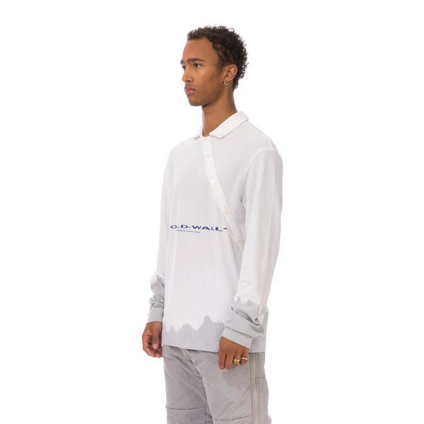 A-COLD-WALL* | Recut Polo Longsleeve Shirt White - Concrete
