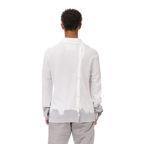 A-COLD-WALL* | Recut Polo Longsleeve Shirt White - Concrete