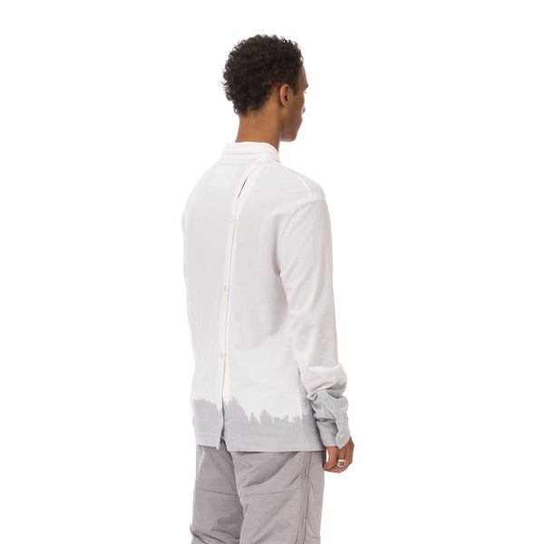 A-COLD-WALL* | Recut Polo Longsleeve Shirt White - Concrete
