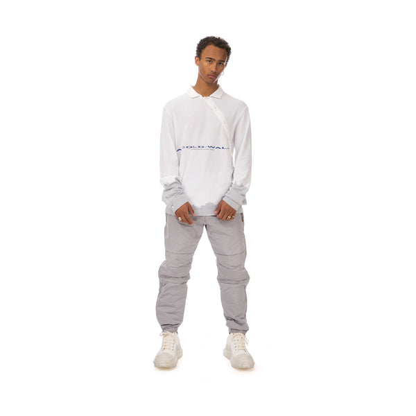 A-COLD-WALL* | Recut Polo Longsleeve Shirt White - Concrete