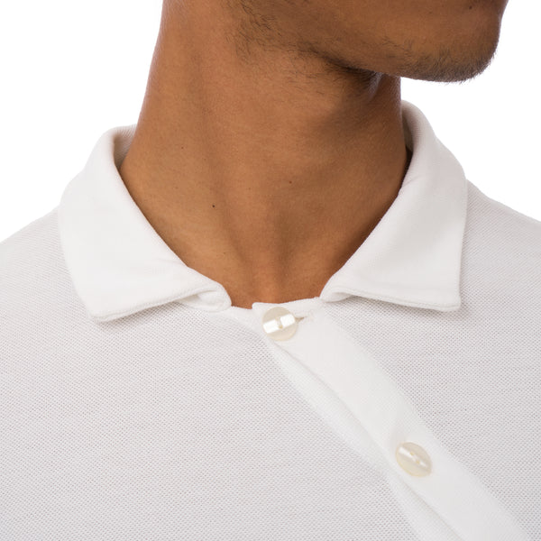 A-COLD-WALL* | Recut Polo Longsleeve Shirt White - Concrete