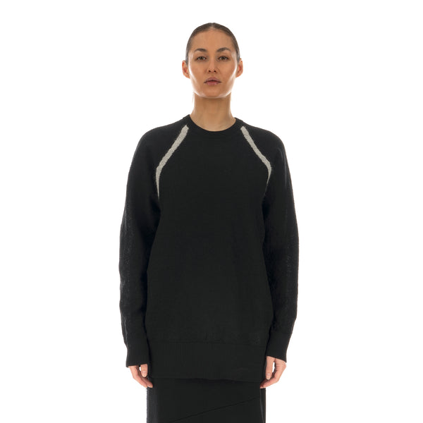 adidas Y-3 | W Classic Sheer Knit Crew Sweater Black - GV0362 - Concrete
