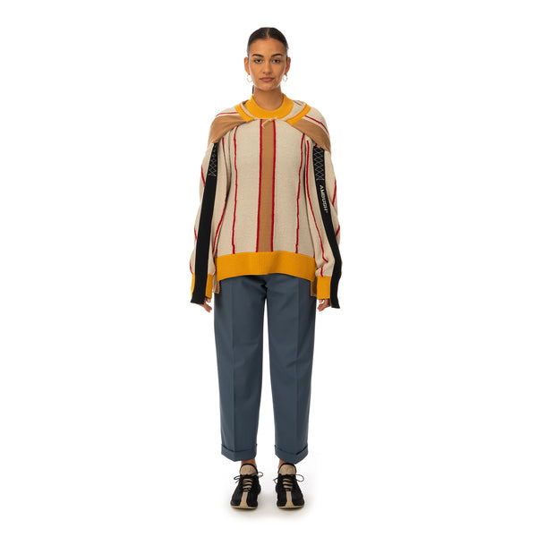 AMBUSH | Folding Crewneck Knit 2 Beige / Multi - Concrete