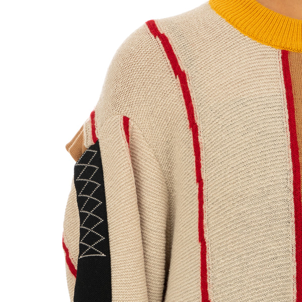 AMBUSH | Folding Crewneck Knit 2 Beige / Multi - Concrete