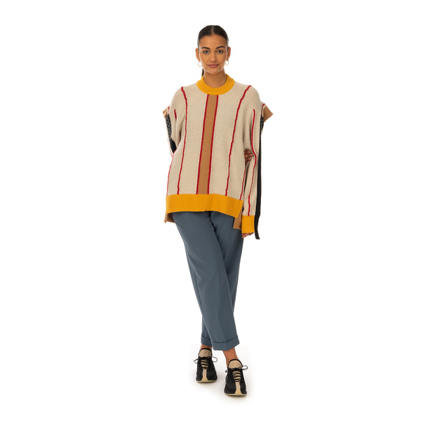 AMBUSH | Folding Crewneck Knit 2 Beige / Multi - Concrete