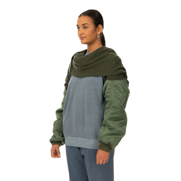 AMBUSH | Mix MA-1 Sleeve Scarf Khaki - Concrete